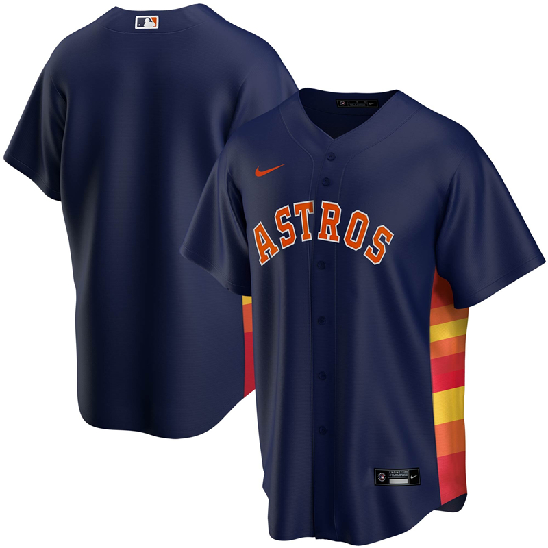 2020 MLB Men Houston Astros Nike Navy Alternate 2020 Replica Team Jersey 1